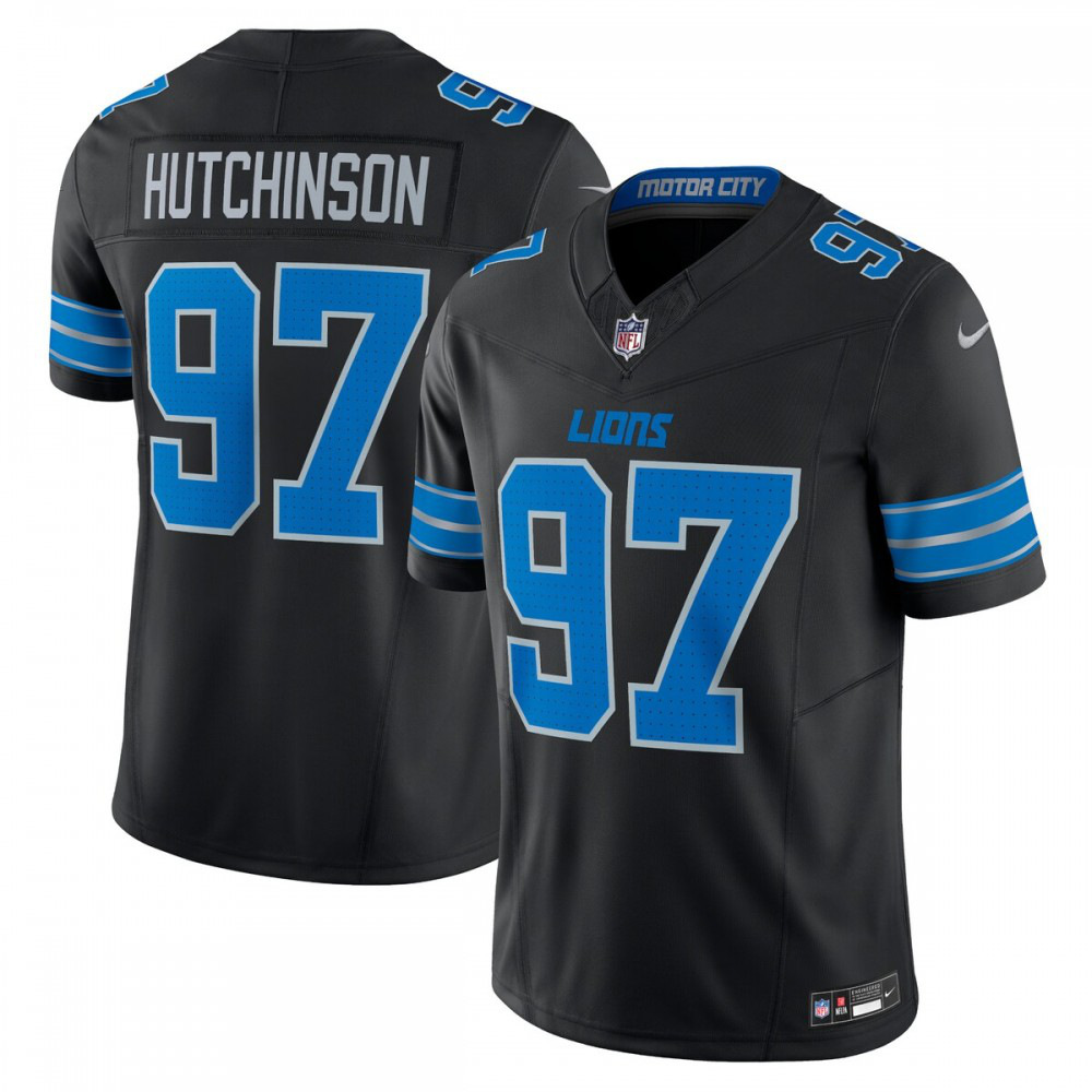 Aidan Hutchinson Detroit Lions Nike 2nd Alternate Vapor F.U.S.E. Limited Jersey - Black-Profan Arena